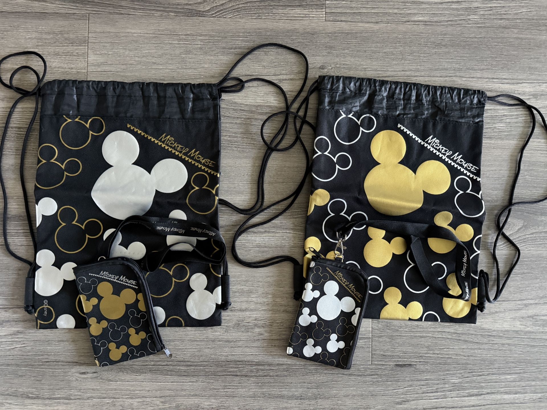 Mickey Mouse Drawstring Bags And Lanyard