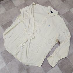 Ralph Lauren Button Down Long Sleeve Shirt Mens XL Yellow 100% Cotton