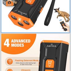 🔥Brand new🔥 Bark Deterrent Device Rechargeable Ullasonic Anti-Barking Trainer Stops Barking & Bad Behavior 23FT Long-Range Safe for Dogs No Shock Pr