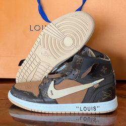 Lv Off-white Ai4 Jordan 1 Size 8 9n
