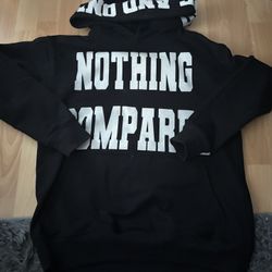 Nothing Compared Global Black And White Bedazzled Hoodie