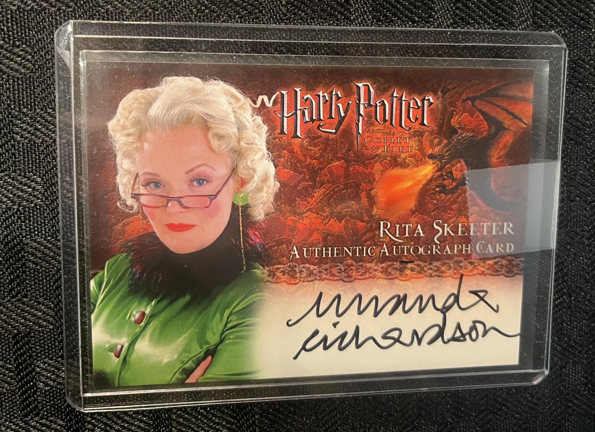 Autographed Card - Miranda Richardson as Rita Skeeter Harry Potter 2005 Goblet of Fire Artbox