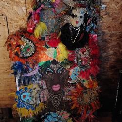 Seattle Jazz Club 6Ft Handmade Mardi Gras Mural