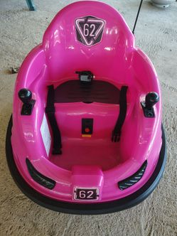 Pink kid bumper car