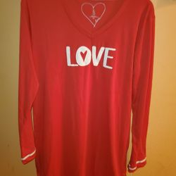 New Red Ellen Degeneres Sleepwear Shirt