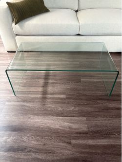 Glass Waterfall Coffee Table