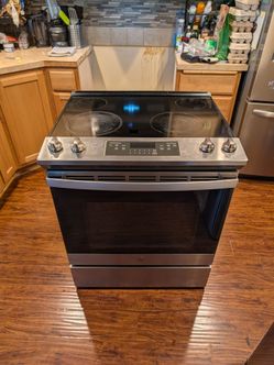 GE oven w/ glass top