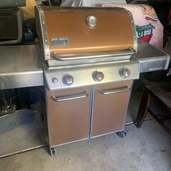 Weber Genesis E-310 BBQ Grill Propane (Orange) For Sale