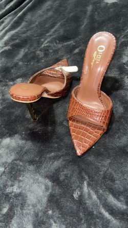 Croc Print Heels Size 5