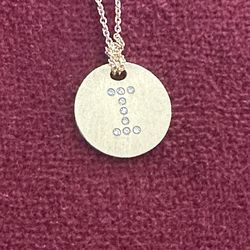 18 K Necklace Diamond Solid Gold By Roberto Coin Initial “I”
