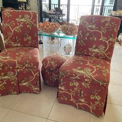 Two Chairs And Ottoman In Mint Condition
