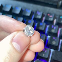 Moissanite Halo Earrings (Gra Certified)