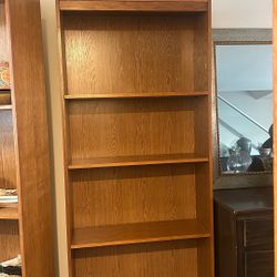 Tall Wooden Bookshelf 