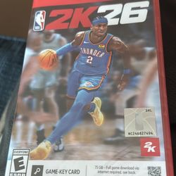 NBA 2K26 Game-Key Card Nintendo Switch 2 New Factory Sealed
