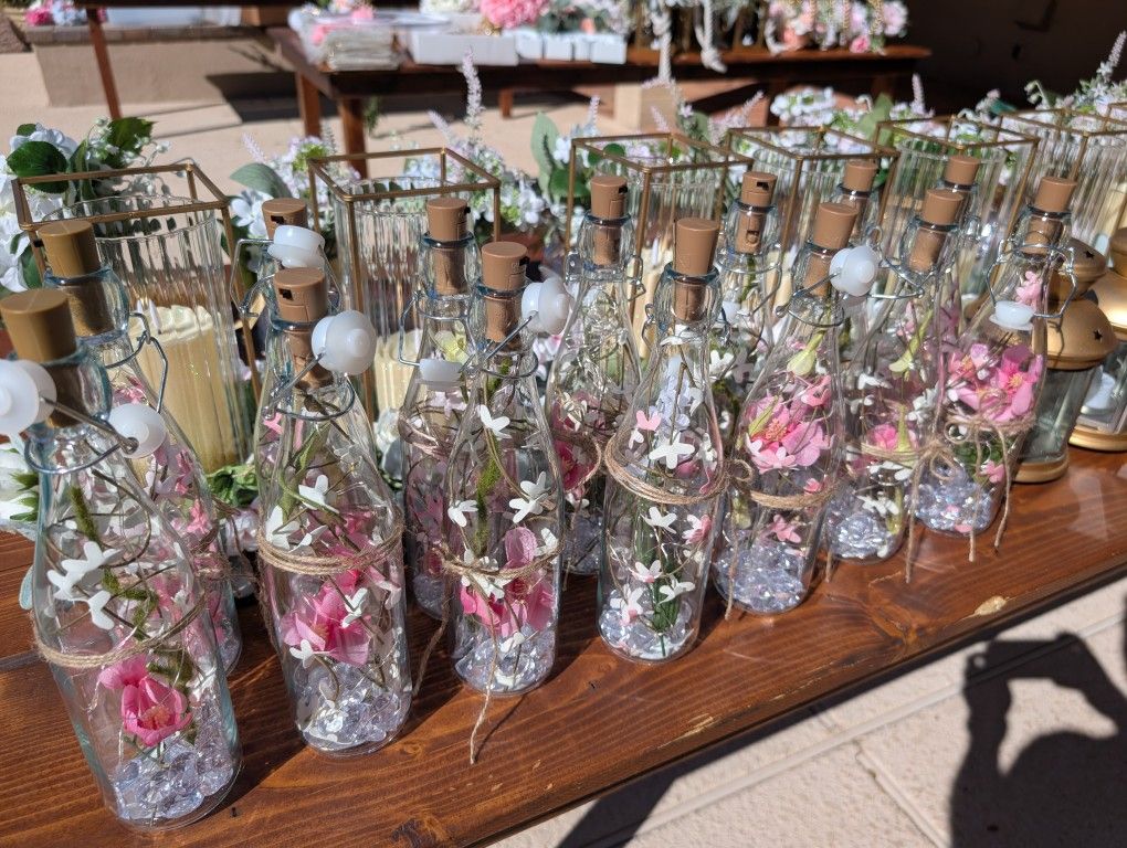 Various Wedding Decor Items With Lighting