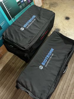 2 custom sales rep rolling bags