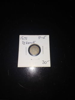 1871 Seated Liberty Half Dime F15