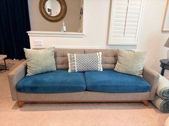 Mid Century Style Taupe Sofa