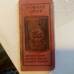 Vintage Honest Snuff Promotional Memo Card 