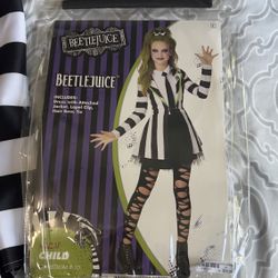 Beetlejuice Costume Girls Size 8-10 M
