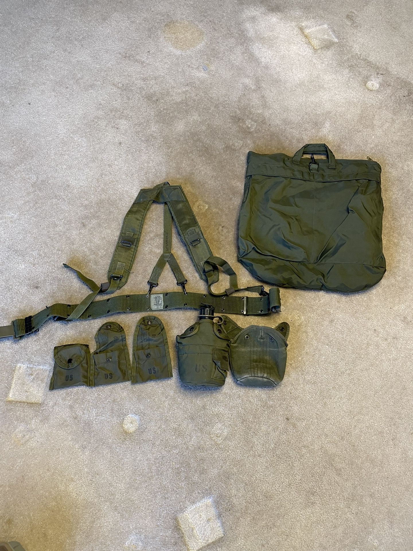 Military Surplus ALICE Web Belt, Helmet Bag