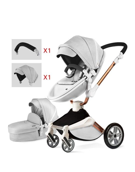 Hot Mom 360 Rotate Baby stroller 2 in 1 with Bassinet Combo