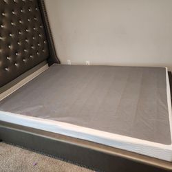 Bed Frame With Brand New Box Spring
