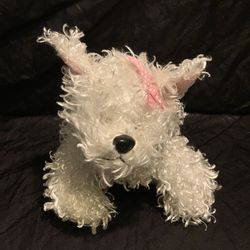Webkinz White Terrier Plush Stuffed Dog With Coat
