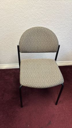 Upholstered Side Chair with Metal Frame