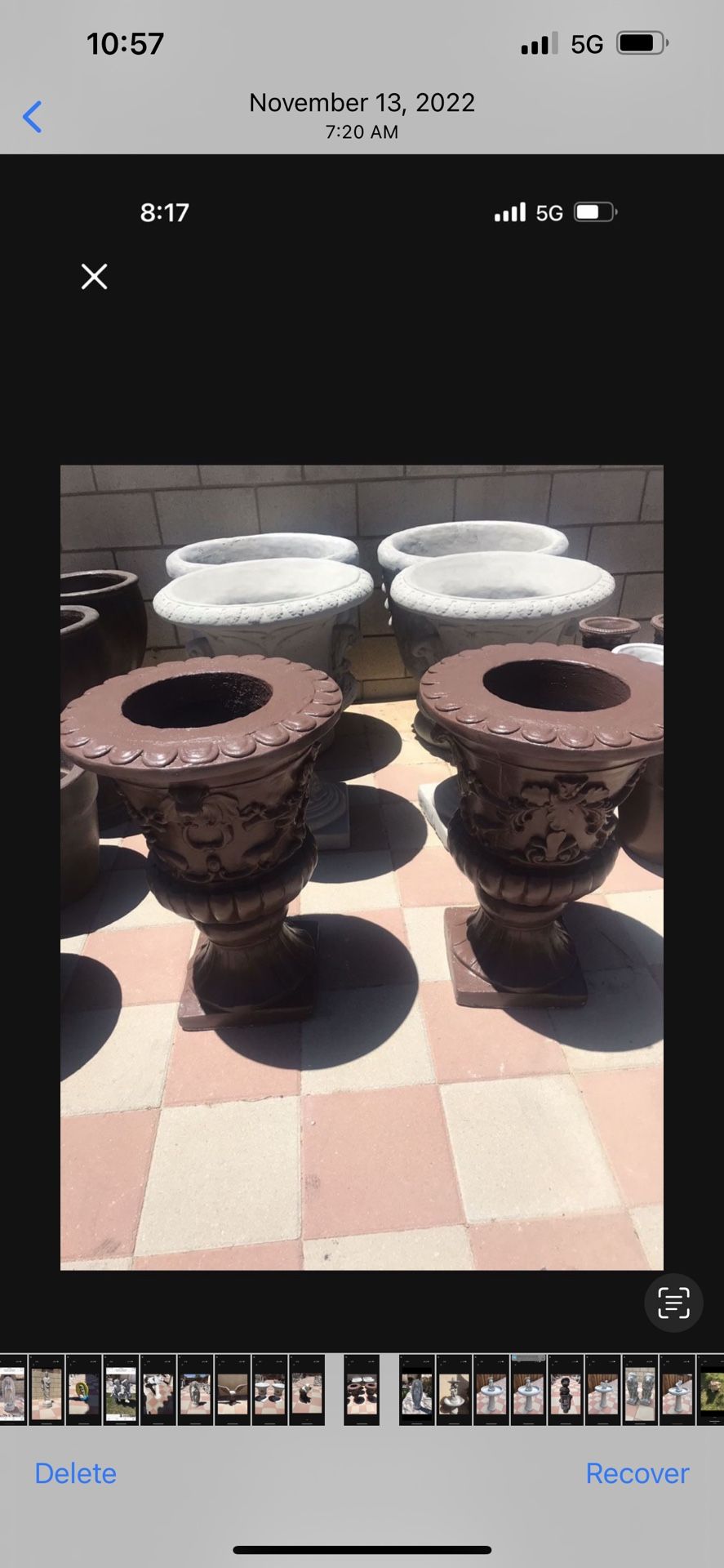 New Flower Pots Made Out Of Cement Perfect Gift