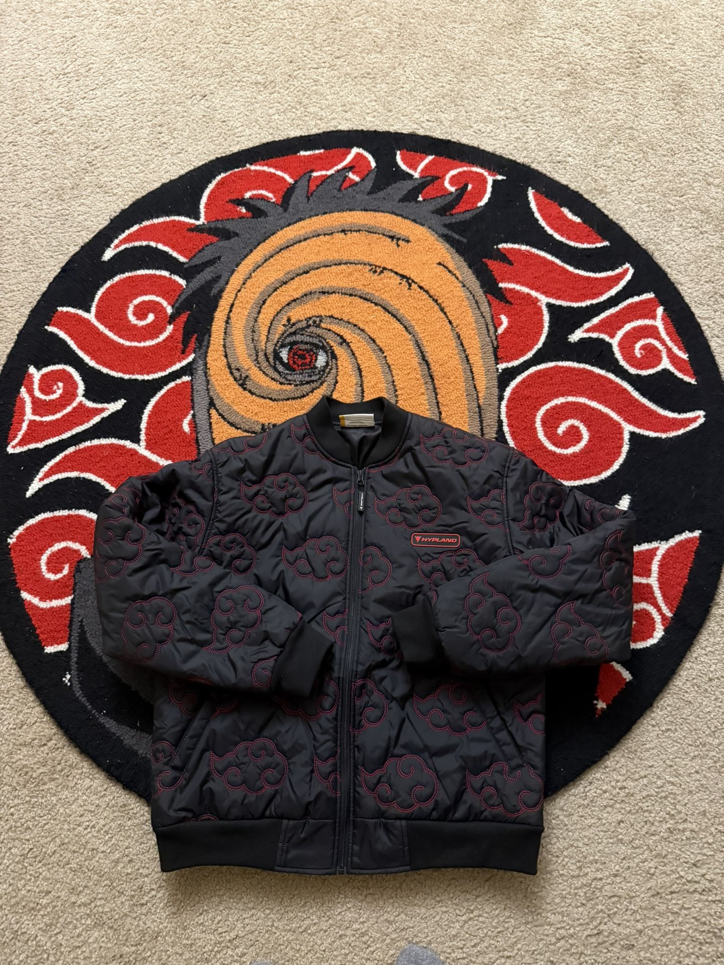 SHIPPUDEN AKATSUKI QUILTED JACKET (BLACK)