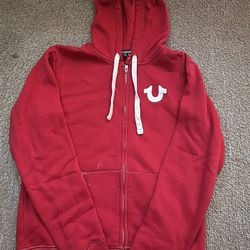 Red zip up True Religion 