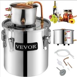 2 Pot VEVOR 5.5gal Moonshine Still Stainless Steel Water Wine Distiller Equipment
