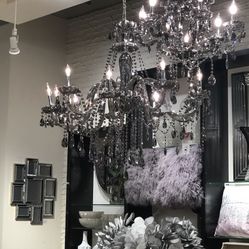 Z Gallerie Smoke Crystal Chandelier – Stunning Statement Piece