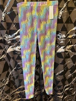 Capelli New York Pastel Floral Lace Leggings
