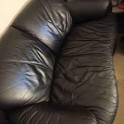 Black Leather Loveseat