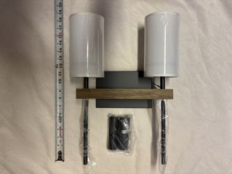 modern-style two-light wall sconce, 