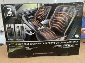 Monster Black, Auto Heated, Seat Covers, 2 Pieces