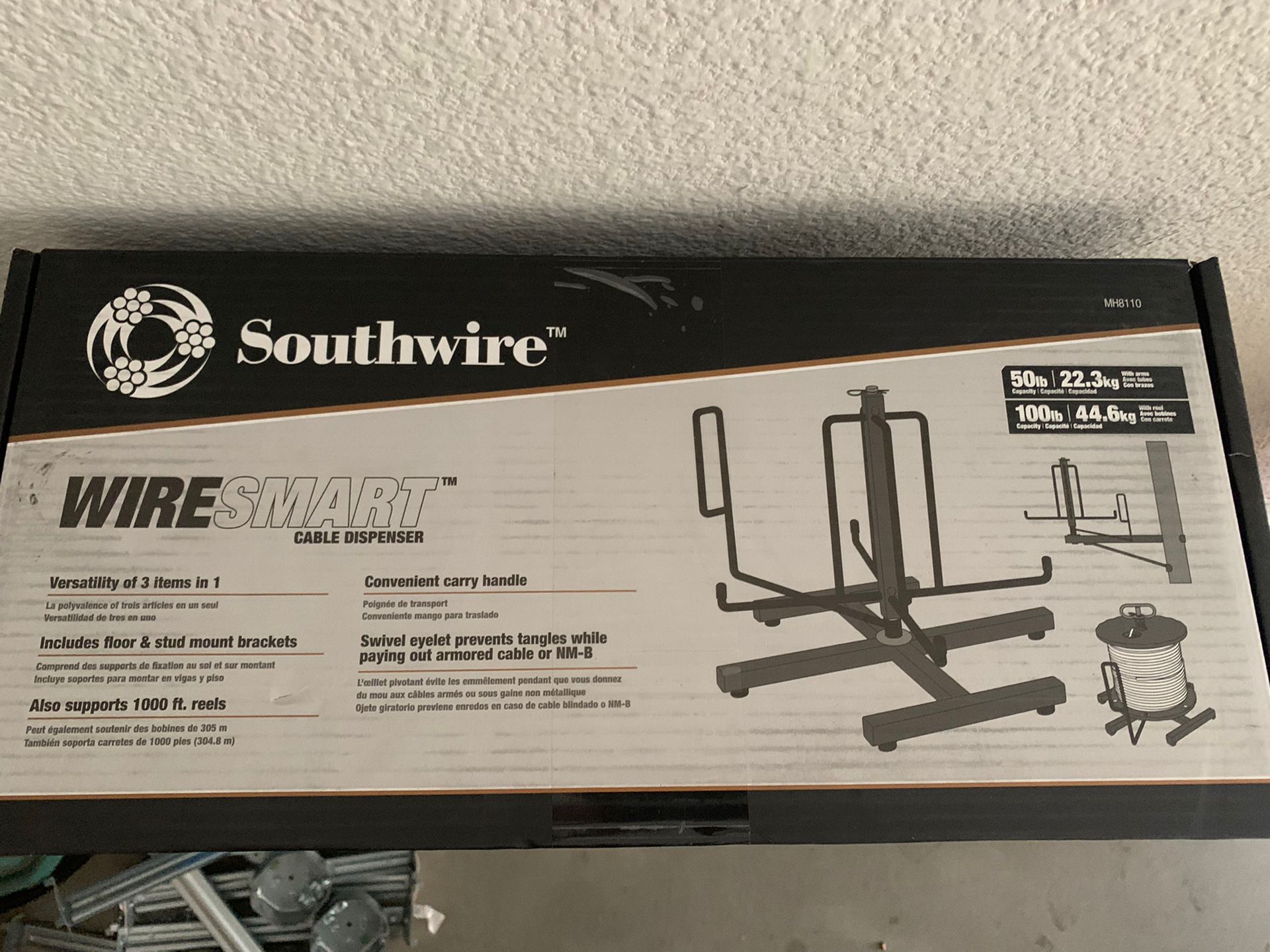 SouthWire WireSmart Cable Dispenser & Attachment for Sale in