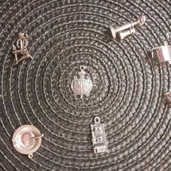 VINTAGE STERLING SILVER STAMPED CHARMS
