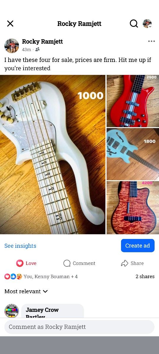 Electric Bass Guitars