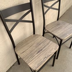 (2) New Dining Chairs Metal From Furniture Of America . Retail $129+ Sell Each $25 Both $40 