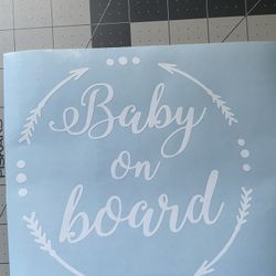 Baby On Board Car Decal