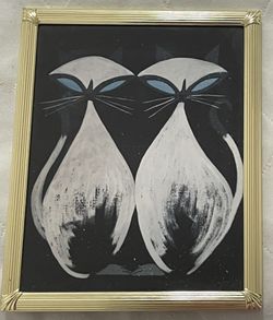 Mcm Siamese Cats Art