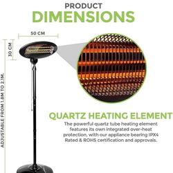 Adjustable Standing Patio Heater
