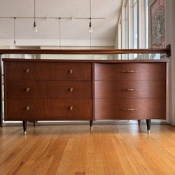 MCM Walnut Dresser / Credenza - Fully Restored Bassett Lowboy (Solid Wood) 