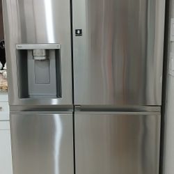 Nice Fridge - LG ThinQ Side-by-Side Refrigerator Stainless Steel | Refrigerador Acero Inoccidable