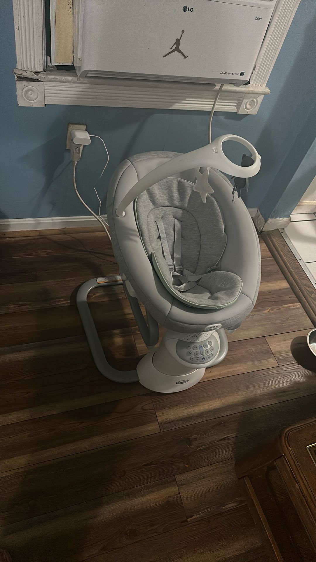 Graco Soothe My Way with Removable Rocker, Madden - Versatile Baby Swing & Portable Rocker