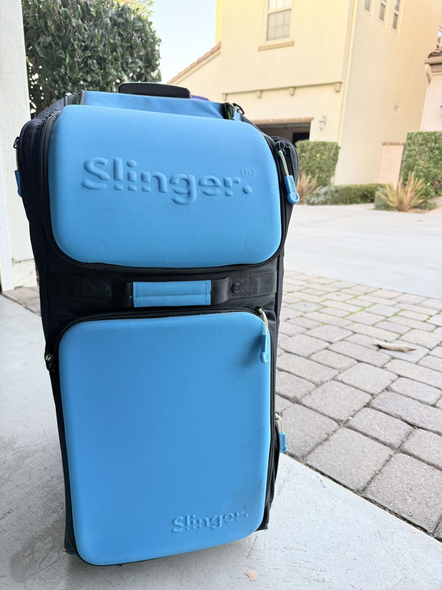 portable tennis ball launcher—Slinger Launcher + Oscillator