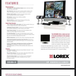 Lorex  Canera System. 19in Monitor 4 Cameras